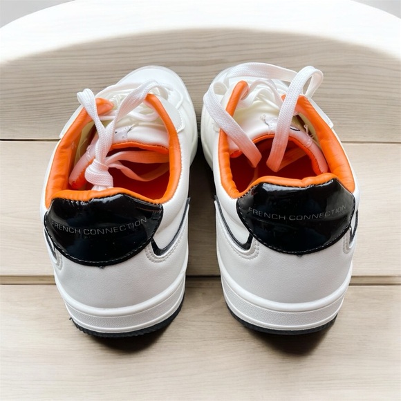 French Connection White and Orange Women’s Sneakers Size US 9.5 EUR 40.5 - Picture 5 of 9